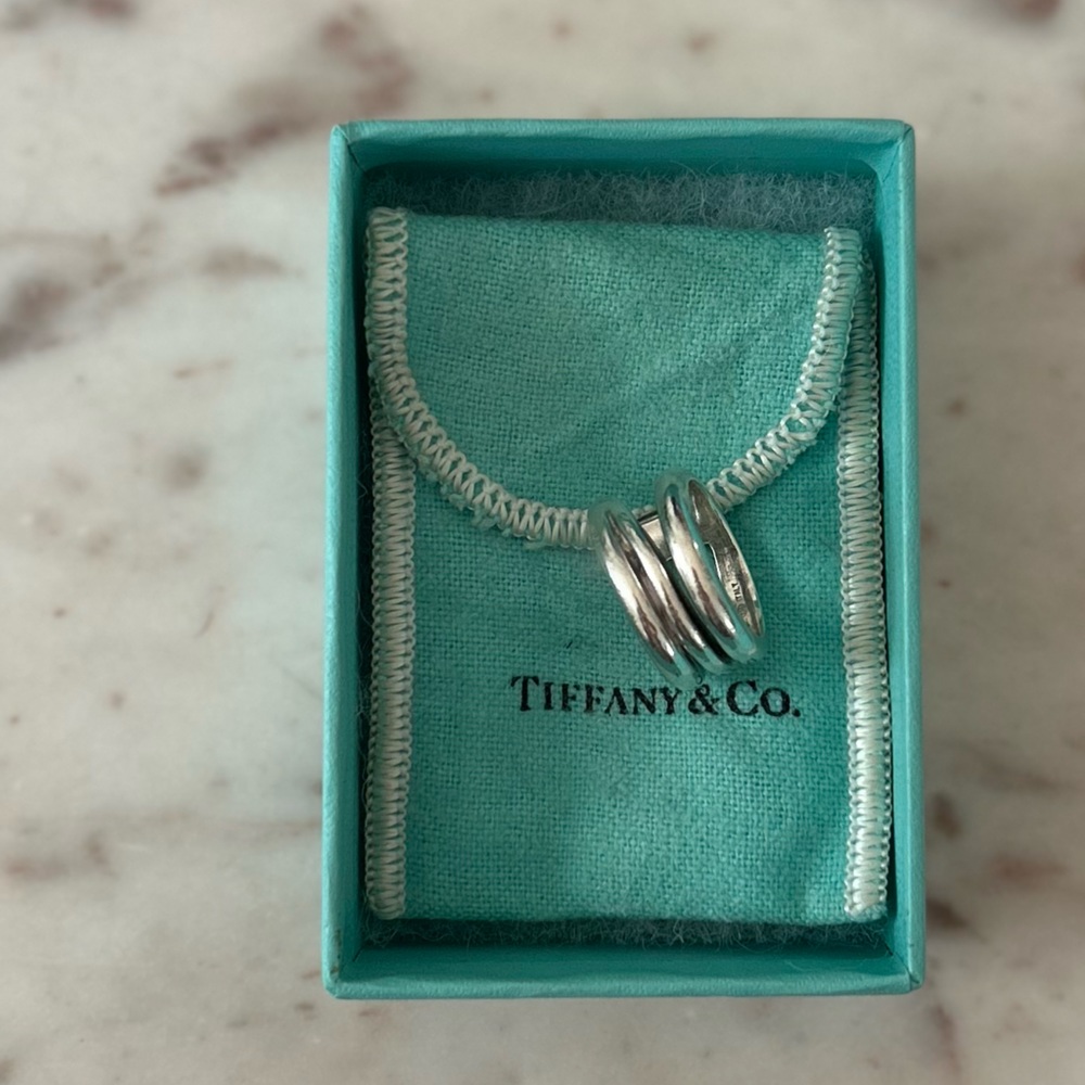 Tiffany & Co sterling silver stacked swirl ring